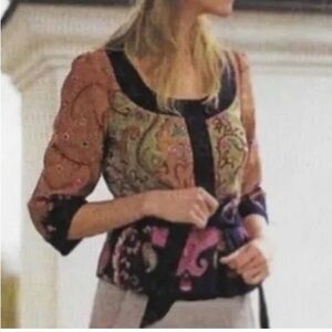 Anthropologie Elevenses Floral Jacket